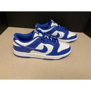 *NEW* Men Nike Dunk Low Retro 'Kentucky' White / Hyper Blue Shoes. Size 9. Nice!